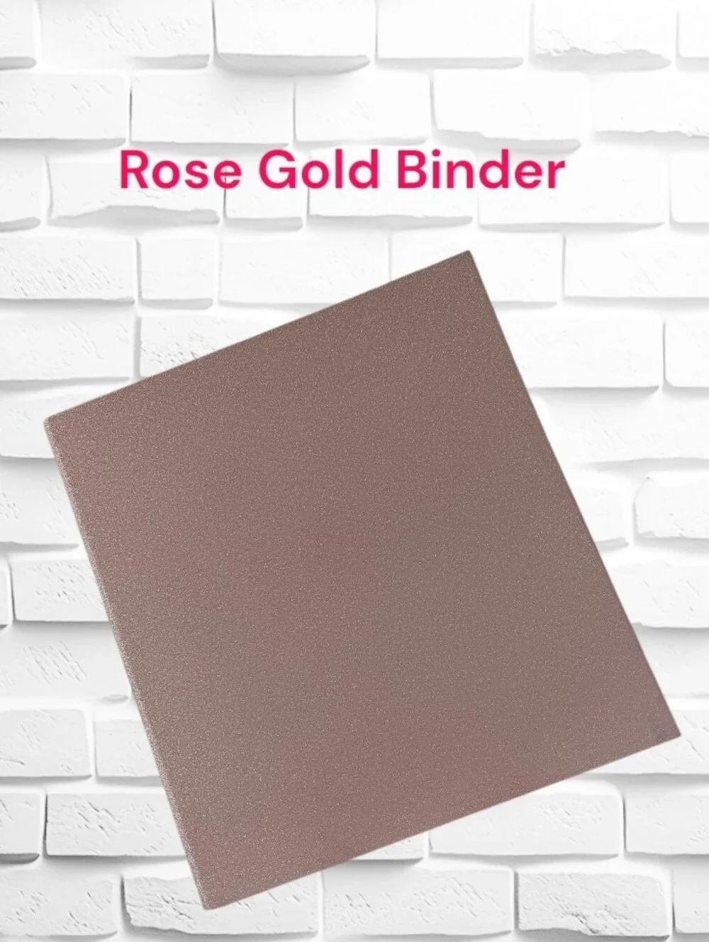 Rose Gold 1in Binder